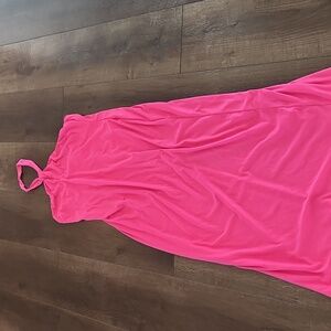 ONE33 Social The Mercer Pink halter Gown Hot Pink 16